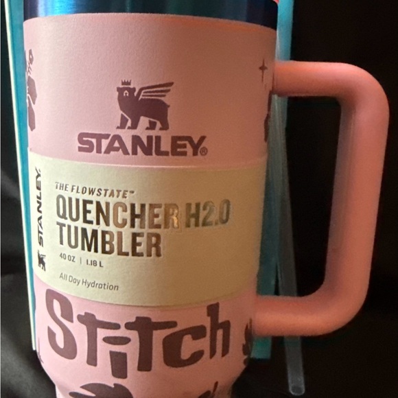 New Stitch Engraved Custom Stanley Pink with Straw and Special Box Tumbler - Picture 2 of 10